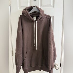 Offline By Aerie Brown Hoodie Brown Large L
